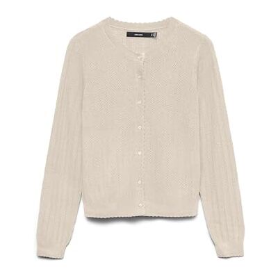 10340562-4913269 VERO MODA Vmnewlex Pointelle Ls O-N kardigan Noos, brzoza, XL 10340562-4913269 VERO MODA Vmnewlex Pointelle Ls O-N kardigan Noos, brzoza, XL