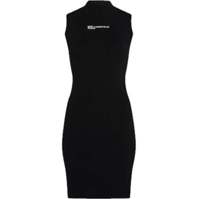 A3W13010 Karl Lagerfeld Jeans, Damska, Sukienka Bez Rękawów Z Górnym Kołnierzem, Odlewająca, Czarny, S A3W13010 Karl Lagerfeld Jeans, Damska, Sukienka Bez Rękawów Z Górnym Kołnierzem, Odlewająca, Czarny, S