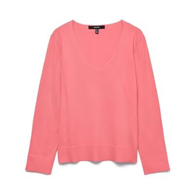 10320451-4984622 VERO MODA Vmsilje Ls dekolt w serek sweter Ga Noos, Coral Paradise, L 10320451-4984622 VERO MODA Vmsilje Ls dekolt w serek sweter Ga Noos, Coral Paradise, L