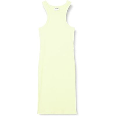 27020872 NMMAYA S/L UCHWYT NECK DRESS, Pale Lime Yellow, S 27020872 NMMAYA S/L UCHWYT NECK DRESS, Pale Lime Yellow, S