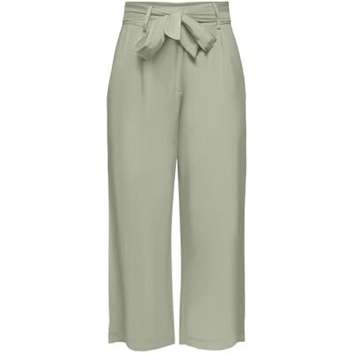 15255128-4458036 ONLCARO HW pas linen Culotte PNT, khaki-zielony (Oil Green), XL 15255128-4458036 ONLCARO HW pas linen Culotte PNT, khaki-zielony (Oil Green), XL
