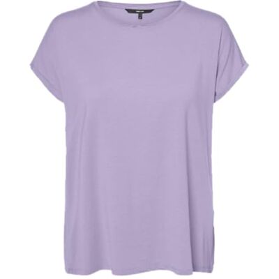10284468 VERO MODA VMAVA Plain SS Top GA JRS NOOS, Pastelowy liliowy, XS 10284468 VERO MODA VMAVA Plain SS Top GA JRS NOOS, Pastelowy liliowy, XS