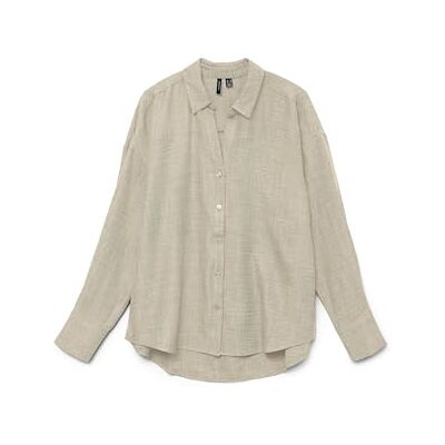 10316389 VMMELANEY QUEENY LS Shirt WVN NOOS, Overcast/Szczegóły: melanż, M 10316389 VMMELANEY QUEENY LS Shirt WVN NOOS, Overcast/Szczegóły: melanż, M