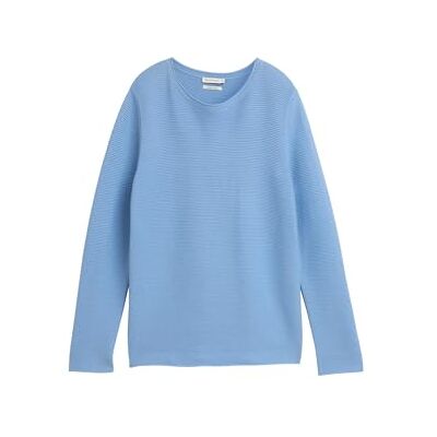 1016350 TOM TAILOR Damski sweter z dzianiny z bawełny ekologicznej, 34587 Light Fjord Blue, L 1016350 TOM TAILOR Damski sweter z dzianiny z bawełny ekologicznej, 34587 Light Fjord Blue, L