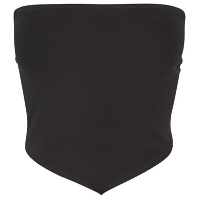 TB6872 Urban Classics Damski podkoszulek damski Knotted Bandeau Top, czarny, XL TB6872 Urban Classics Damski podkoszulek damski Knotted Bandeau Top, czarny, XL