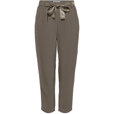 15241140 ONLRITA Loose Check LYREX Belt Pant TLR, Orzech włoski/szczegóły: solidny (W. złoty pasek Lurex), S x 32L 15241140 ONLRITA Loose Check LYREX Belt Pant TLR, Orzech włoski/szczegóły: solidny (W. złoty pasek Lurex), S x 32L