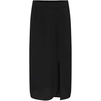 15299491 Onlnova Life VIS Piper Slit Spódnica SOLID, czarny, XL 15299491 Onlnova Life VIS Piper Slit Spódnica SOLID, czarny, XL