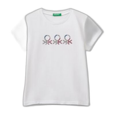 3I1XC10MZ United Colors of Benetton t-shert, Kolor biały, 130 3I1XC10MZ United Colors of Benetton t-shert, Kolor biały, 130
