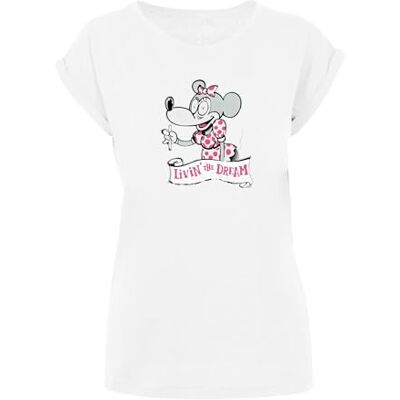 MP0000499 Merchcode Damska koszulka damska Spangled Min T-shirt, Odzież Damska, luźny krój, bawełna 100%, XXL, biały MP0000499 Merchcode Damska koszulka damska Spangled Min T-shirt, Odzież Damska, luźny krój, bawełna 100%, XXL, biały