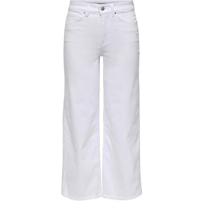 15349026-4761427 ONLY Onlmadison Blush Hw Crop Wide Cro22 Noos damskie, biały (Denim), L / 32L 15349026-4761427 ONLY Onlmadison Blush Hw Crop Wide Cro22 Noos damskie, biały (Denim), L / 32L