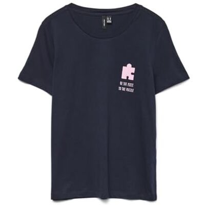 10328159-4727430 Vero Moda Vmlonni Francis SS Top Box JRS Ga, granatowy blezer, XS 10328159-4727430 Vero Moda Vmlonni Francis SS Top Box JRS Ga, granatowy blezer, XS