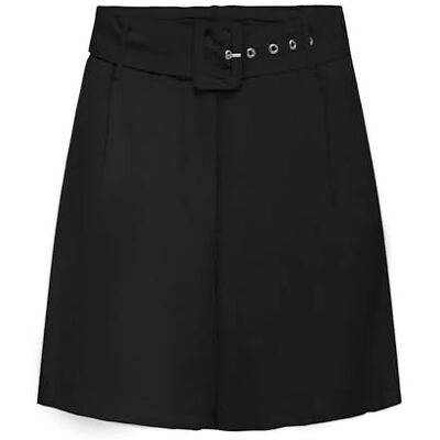 15346497-4792721 ONLY Onljakiri Linen Buckle szorty damskie Ptm, czarny, L 15346497-4792721 ONLY Onljakiri Linen Buckle szorty damskie Ptm, czarny, L