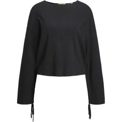 12261548 Jack & Jones JXDAHLIA Crew Neck Knit, czarny, M 12261548 Jack & Jones JXDAHLIA Crew Neck Knit, czarny, M