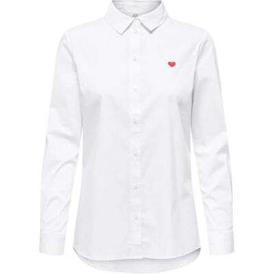 15368291-4982841 Jdy Mio L/S Embroidery Shirt WVN Noos, biały, 42 15368291-4982841 Jdy Mio L/S Embroidery Shirt WVN Noos, biały, 42