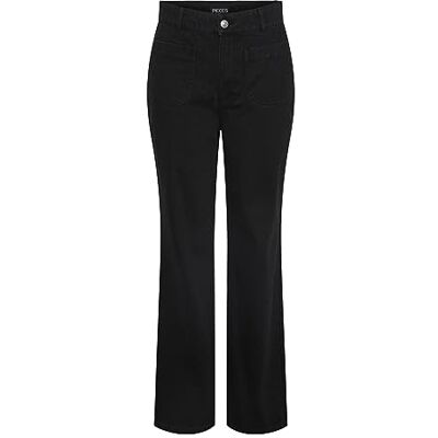 17141247 Bestseller A/S Damskie dżinsy Pcama Hw Wide BLC, czarny denim, M 17141247 Bestseller A/S Damskie dżinsy Pcama Hw Wide BLC, czarny denim, M
