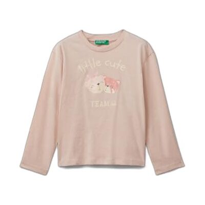 35RYG10K7 United Colors of Benetton Koszulka M/L, Różowy, 3 anni 35RYG10K7 United Colors of Benetton Koszulka M/L, Różowy, 3 anni