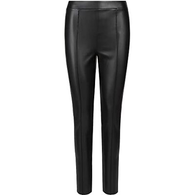 52251 ApartFashion Damskie legginsy z imitacji skóry, czarne, normalne 52251 ApartFashion Damskie legginsy z imitacji skóry, czarne, normalne