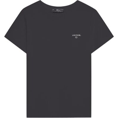 80001-6143-14248 LTB Jeans Damski T-shirt wyprodukowany z bawełny w kolorze czarnym Regular rozmiar XL, czarny, XL 80001-6143-14248 LTB Jeans Damski T-shirt wyprodukowany z bawełny w kolorze czarnym Regular rozmiar XL, czarny, XL