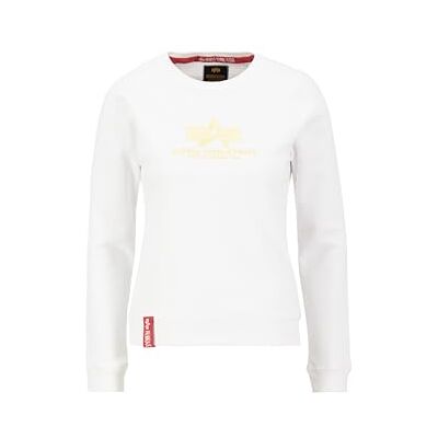 196031FP-590 Alpha Industries New Basic Sweater Wmn Foil Print Bluza dla kobiet White/Yellow Gold 196031FP-590 Alpha Industries New Basic Sweater Wmn Foil Print Bluza dla kobiet White/Yellow Gold