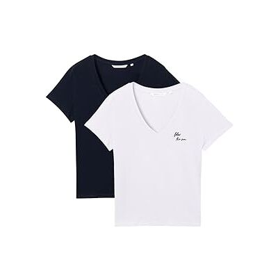 1044819 TOM TAILOR Denim T-shirt damski, 10668 Sky Captain Blue, XS 1044819 TOM TAILOR Denim T-shirt damski, 10668 Sky Captain Blue, XS