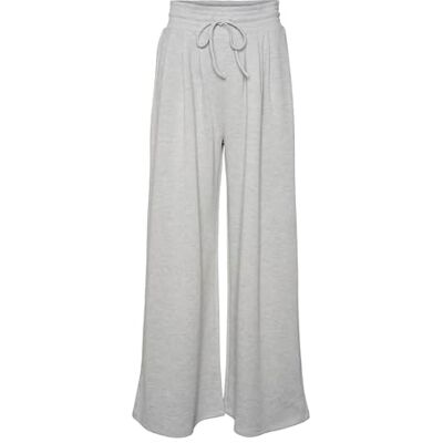 10321695 VERO MODA VMJANET HW Wide Pant JRS GA, jasnoszary melanżowy, L 10321695 VERO MODA VMJANET HW Wide Pant JRS GA, jasnoszary melanżowy, L