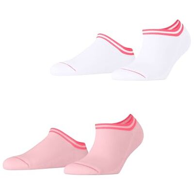 17497 ESPRIT Kobiety Skarpety do trampek Base Stripe Multipack W Sn bawełna krótkie z wzorem 2 Pak, Wielokolorowy Pink White 0020, 39-42 17497 ESPRIT Kobiety Skarpety do trampek Base Stripe Multipack W Sn bawełna krótkie z wzorem 2 Pak, Wielokolorowy Pink White 0020, 39-42