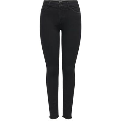15336727-4640710 ONLHUSH MID Skinny ANK RW DNM AKM188, czarny denim, (L) W / 32L 15336727-4640710 ONLHUSH MID Skinny ANK RW DNM AKM188, czarny denim, (L) W / 32L