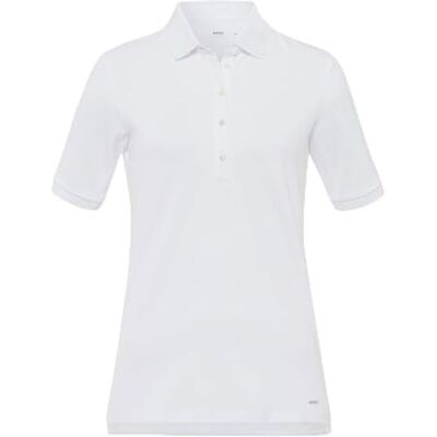 31-3308_90637500 Style Cleo koszulka polo jednokolorowa w jakości Pima Pique, 99 biały, 40 31-3308_90637500 Style Cleo koszulka polo jednokolorowa w jakości Pima Pique, 99 biały, 40