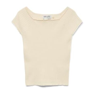10327913-4719555 Vero moda aware Vmpoppy Ss Off Shoulder Top VMA Noos, biały (Bone White), S 10327913-4719555 Vero moda aware Vmpoppy Ss Off Shoulder Top VMA Noos, biały (Bone White), S