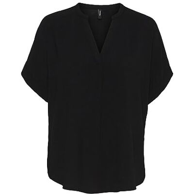 10300887 VERO MODA CURVE VMCINGE SS TOP GA WVN NOOS CUR, czarny, 44 10300887 VERO MODA CURVE VMCINGE SS TOP GA WVN NOOS CUR, czarny, 44