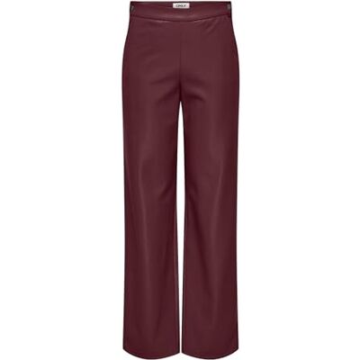15353574-4893013 ONLY Onlsmooth Hw STR Faux Lea Pant PNT, Tawny Port, L / 32L Kobiety, Tawny Port, L x 32L 15353574-4893013 ONLY Onlsmooth Hw STR Faux Lea Pant PNT, Tawny Port, L / 32L Kobiety, Tawny Port, L x 32L