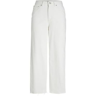 12254001-4452668 JACK & JONES Damskie dżinsy Jxmilla Wide Hw Culotte DNM, biały, 27W / 32L 12254001-4452668 JACK & JONES Damskie dżinsy Jxmilla Wide Hw Culotte DNM, biały, 27W / 32L