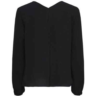 15306926 Onlnova Life VIS L/S Mallory Top Solid, czarny, S 15306926 Onlnova Life VIS L/S Mallory Top Solid, czarny, S