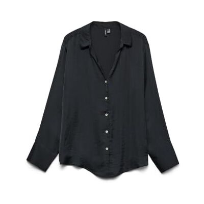 10341449-4933183 Vmsommer Ls Shirt WVN Ga Noos, czarny, XL 10341449-4933183 Vmsommer Ls Shirt WVN Ga Noos, czarny, XL