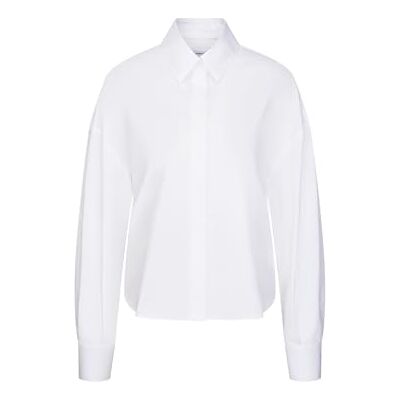 850106 Seidensticker Damska bluzka koszulowa – oversized fit – jednokolorowa – długi rękaw – bluzka oversize – krój bokserski – 100% bawełna, biały, 42 850106 Seidensticker Damska bluzka koszulowa – oversized fit – jednokolorowa – długi rękaw – bluzka oversize – krój bokserski – 100% bawełna, biały, 42