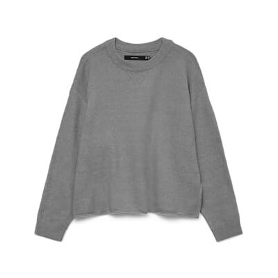 10339901-4906933 VERO MODA Vmboom Ls O-Neck sweter Boo, Medium Grey Melange, XS 10339901-4906933 VERO MODA Vmboom Ls O-Neck sweter Boo, Medium Grey Melange, XS