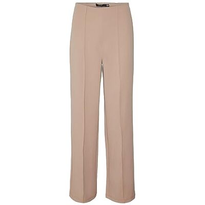 10257168 VERO MODA Vmbecky Hr Wide Pull On Pant Noos spodnie damskie, silver mink, (XL) W / 32L 10257168 VERO MODA Vmbecky Hr Wide Pull On Pant Noos spodnie damskie, silver mink, (XL) W / 32L