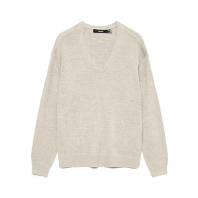 10340124-4909143 VERO MODA Vmcharity Ls dekolt w serek sweter Noos, brzoza, XL 10340124-4909143 VERO MODA Vmcharity Ls dekolt w serek sweter Noos, brzoza, XL