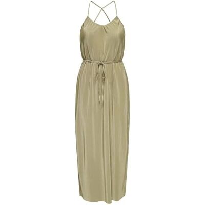 15346909-4751366 ONLY Onlclaudia Plisse Strap Long Dress Ptm, Antyczne złoto, S 15346909-4751366 ONLY Onlclaudia Plisse Strap Long Dress Ptm, Antyczne złoto, S