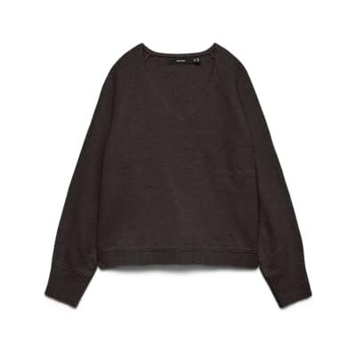 10331898-4826579 VERO MODA Vmaquarius Ls V-Neck Raglan sweter Bf, Tort czekoladowy, XS 10331898-4826579 VERO MODA Vmaquarius Ls V-Neck Raglan sweter Bf, Tort czekoladowy, XS