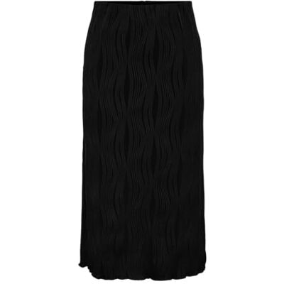 17152847 PIECES Pcnannika Hw Midi Skirt Bc, czarny, XS 17152847 PIECES Pcnannika Hw Midi Skirt Bc, czarny, XS