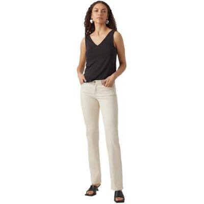 10289934 VERO MODA VMGINGER sweter damski z dzianiny, écru, 27W / 32L 10289934 VERO MODA VMGINGER sweter damski z dzianiny, écru, 27W / 32L