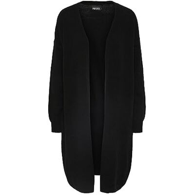17139787 Bestseller A/S PCJULIANA LS Long Knit Cardigan NOOS BC, czarny, XS 17139787 Bestseller A/S PCJULIANA LS Long Knit Cardigan NOOS BC, czarny, XS