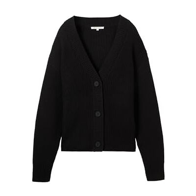 1043311 TOM TAILOR Denim Damski kardigan z dzianiny, 14482 – Deep Black, XS 1043311 TOM TAILOR Denim Damski kardigan z dzianiny, 14482 – Deep Black, XS