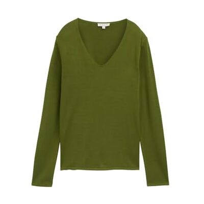 1012976 TOM TAILOR Sweter damski, 38802 Deep Ivy Green, XXS 1012976 TOM TAILOR Sweter damski, 38802 Deep Ivy Green, XXS