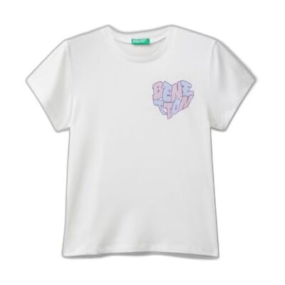 3I1XC10Q1 United Colors of Benetton t-shert, Kolor biały, 120 3I1XC10Q1 United Colors of Benetton t-shert, Kolor biały, 120