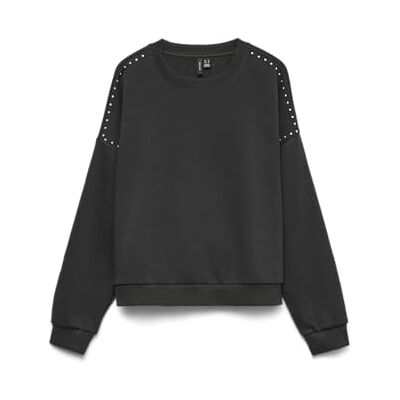 10333544-4842438 VERO MODA Vmlotte Trina Ls Sweat Box Ga Bf, czarny, XS 10333544-4842438 VERO MODA Vmlotte Trina Ls Sweat Box Ga Bf, czarny, XS
