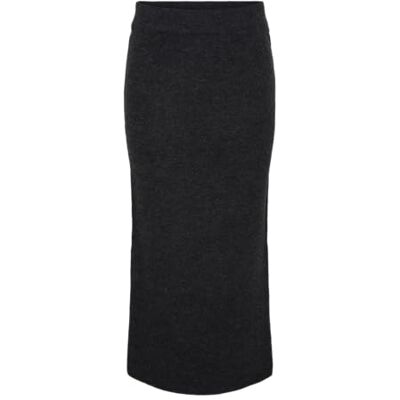 17149631 Pcniko Hw Knit Ankle Skirt Bc, ciemnoszary melanż, XS 17149631 Pcniko Hw Knit Ankle Skirt Bc, ciemnoszary melanż, XS