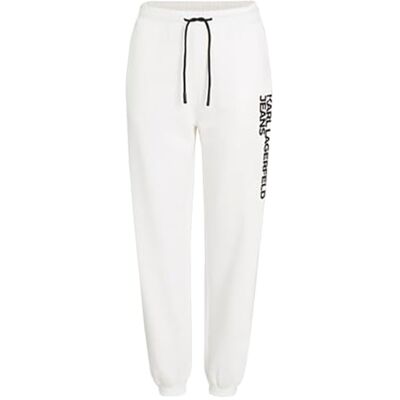 A1W10058 Karl Lagerfeld Jeans, Damskie, Essential Logo Slim Sweatpant, Slim Fit, Biały, XL A1W10058 Karl Lagerfeld Jeans, Damskie, Essential Logo Slim Sweatpant, Slim Fit, Biały, XL