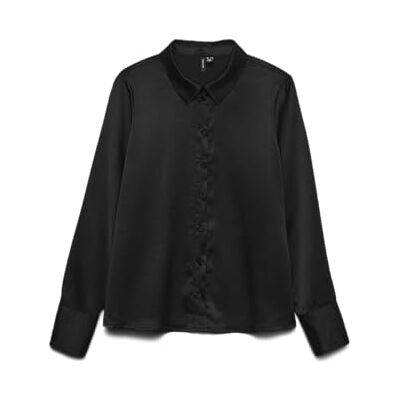 10334598-4832760 Vmmerle Ls Shirt WVN Ga Noos, czarny, XL 10334598-4832760 Vmmerle Ls Shirt WVN Ga Noos, czarny, XL